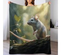 LLXXHH Couverture Polaire en Flannel Douce Souris, Couvertures Chaude Et Confortable pour Canapé Ou Lit Facile À Manipuler 140×180cm