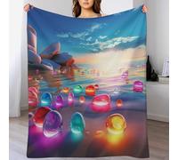 LLXXHH Couverture Polaire Peinture de Paysage Flannel Polyester Plaid Doux Et Chaud Couvre-Lit Sofa Jete De Canape Facile A Nettoyer 130×180cm