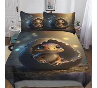 LLXXHH Dinosaure Parure De Lit 2 Pièces avec Taie d'oreiller Douce Microfibre Housse De Couette pour Enfants Adultes Single(135x200cm)