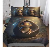 LLXXHH Dinosaure Parure De Lit 3D Housse De Couette avec Taie d'oreiller - Housse Couette pour Garçons Et Filles Microfibre King(220x240cm)