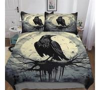 LLXXHH Mythe Viking Housse De Couette Parure De Lit avec Taie d'oreiller Doux Et Confortable Sets De Housse Couette en Microfibre Single(135x200cm)