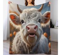 LLXXHH Vache Couverture Polaire, Couvertures en Flannel Douce Et Confortable pour Lit Moelleux Et Chaud pour Canapé Ou Lit 150×200cm
