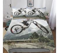 LLXXHH VTT Housse De Couette 3 Pièces, pour Enfants, Adolescents, Adulte, Douce Microfibre Parure De Lit avec Taie d'oreiller, Double (200x200cm)