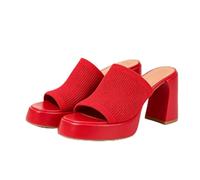 LLXYYD Sandales Confortables Mode À Enfiler Bout Ouvert, Talons Bloc Hauts Et Plateformes Épaisses Pour Femme(C,37 EU)