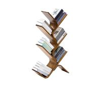 LLYLAFDC Bibliothèque Arbre avec Meuble de Rangement, Étagère sur Pied en Bois Massif, Grande Bibliothèque Autoportante pour Bureau à Domicile(Brown,20 * 63 * 108cm)