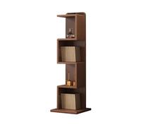 LLYLAFDC Bibliothèque Asymétrique Moderne, Meuble Étagère Étroit Gain de Place en Bois, Présentation Élégante à Étages pour Salon et Bureau(40.0 * 121.5cm)