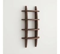 LLYLAFDC Porte-Tasses Mural en Bois, Étagère de Rangement Modulaire à Grille, Support d'Exposition Extensible pour Cuisine, Salle à Manger et Coin Café(Brown,56 * 90cm)