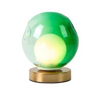 LLZCJXGS Boules en verre sphériques multicolores en cristal, veilleuse avec base métallique à LED, pour salons, boules décoratives pour dîners(Style 1)