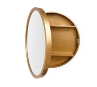 LLZJDDPLY Armoire Miroir Salle de Bain, Armoire Salle de Bain avec Miroir, Meuble Haut Salle de Bain pour Médicaments, Cosmétiques et Articles de Toilette(Gold,70cm/27in)