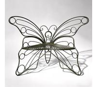 LLZJDDPLY Banc de Jardin Papillon en Fer Forgé, Chaise Papillon Extérieure de 120 cm, Banc Exterieur Jardin pour Jardin, Cour, Patio, Pelouse, 1 À 2 Places(Green)