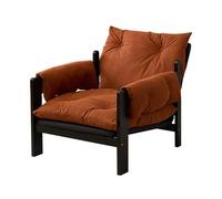 LLZJDDPLY Fauteuil Salon, Canapé d'angle Réglable, Fauteuils de Salon Moderne, Coussin d'assise Amovible pour Un Nettoyage Facile, pour Chambre, Salon, Café(Brown)