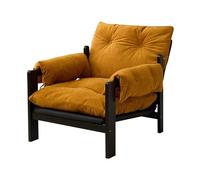 LLZJDDPLY Fauteuil Salon, Canapé d'angle Réglable, Fauteuils de Salon Moderne, Coussin d'assise Amovible pour Un Nettoyage Facile, pour Chambre, Salon, Café(Orange)