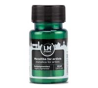 LM-Kreativ Metallika for Artists Peinture acrylique métallique 50 ml Vert métallisé Pour projets créatifs sur bois, toile, céramique Très couvrante, résistante à la lumière, pour artistes et