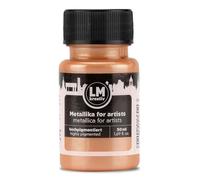 LM-Kreativ Metallika for Artists Peinture acrylique métallisée 50 ml Crème Pour projets créatifs sur bois, toile, céramique Très couvrante et résistante à la lumière Pour artistes et bricoleurs