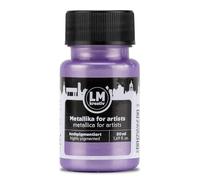 LM-Kreativ Metallika pour Artistes 50 ml - Violet - Peinture acrylique métallique/Peinture pour bricoleurs. Pour projets créatifs sur bois, toile, céramique. Hautement couvrant, résistant à la lumière