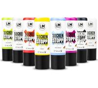 LM-Kreativ Sock Stop peinture anti-dérapante kit de 8 couleurs, ABS, semelle chaussette, chausson, ceintre, tapis, Sock Stop peinture, couleur, tendance