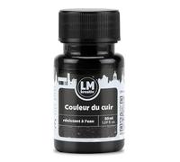 LM-Kreativ Teinture pour cuir, 50 ml, noire, de qualité supérieure, pour l'entretien et la réparation du cuir, idéale pour les baskets, les chaussures et les sacs, convient pour le cuir lisse, le cuir