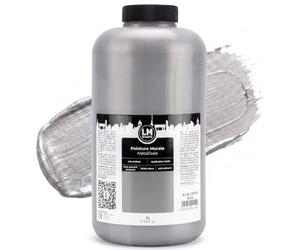 LM Peinture Murale Métallique 2L - Argent - Éclat Métallique Époustouflant pour Intérieurs Élégants, Application Facile, À Base d'Eau, Idéale pour Projets Muraux Créatifs & DIY