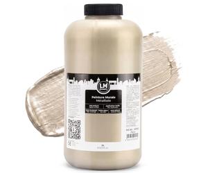 LM Peinture Murale Métallique 2L - Platine - Éclat Métallique Époustouflant pour Intérieurs Élégants, Application Facile, À Base d'Eau, Idéale pour Projets Muraux Créatifs & DIY