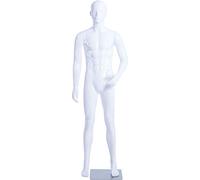 LM3-B Neu Mannequin de haute qualité pour homme, masculin, belle poupée de vitrine abstraite, blanc brillant, avec nez et bouche formés (homme, LM3-B)