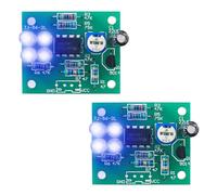 LM358 Kit de soudure à LED, kit de 2 pièces, lumières clignotantes, exercices amusants à souder, fabrication électronique, montage en vrac