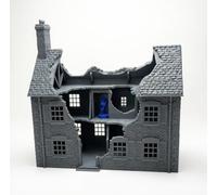 LM3D Bâtiment 2 en ruines 1944, Scénographie Seconde Guerre mondiale, 28 mm, pour Wargames et Dioramas historiques