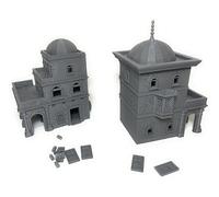 LM3D City of Corsairs Bâtiments 3 et 4 Scénographie Moyen-Orient, 3 étages avec intérieurs jouables, Tabletop Wargames 28 mm-32 mm
