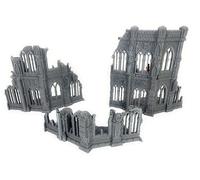 LM3D Grimdark Gotihc Lot de 3 ruines gothiques pour Wargames, scénographie 28 mm-32 mm, bâtiments pour jeux de société