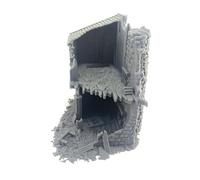 LM3D Maison en Ruines - Scénographie pour Wargames et Miniatures Fantasy - 28 mm/32 mm - Imprimé en 3D - Bruyère Modèle 2