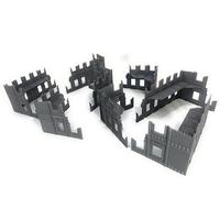 LM3D Scénographie - 8 bâtiments en ruines, idéal pour Warhammer 40k, Kill Team et autres Wargames Sci-Fi - 4 modèles différents - Imprimé en 3D