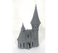 LM3D Silver Haven 2 Maison-Tour, Scénographie Fantaisie pour Wargames 28 mm, Hauts Elfes, 177 mm x 80 mm x 295 mm