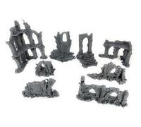 LM3D Ville en ruines, set de 8 structures miniatures pour Wargames, scénographie pour jeux de société, 28-32 mm, imprimé en 3D