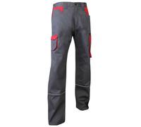 LMA 110821 LIN Pantalon, Gris/Rouge, Taille 42