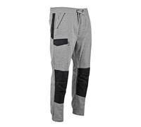 Pantalon jogging molleton élastique CRYPTO - Gris chiné / Noir - LMA - 1782