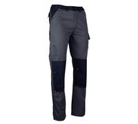 LMA WORKWEAR 1880 - Pantalon de Travail avec Poches Genouillères - 1622 SULFATE - Bicolore, Multipoches, Zéro métal - Idéal Industrie, Artisanat - Gris Sombre/Noir - Taille 56