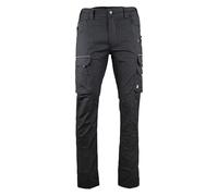 LMA WORKWEAR 1880 - Pantalon de Travail Stretch - 1425 Basalte - Multipoches, Extensible - Idéal BTP, Artisanat - Noir, Size 42 - Entrejambe 83
