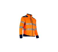LMA Workwear 2254 LED Gilet à manches longues avec fermeture Éclair Taille M Orange fluo/bleu foncé