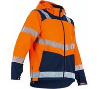 LMA Workwear 2266 CIBLE Veste softshell Orange fluo/bleu foncé Taille S