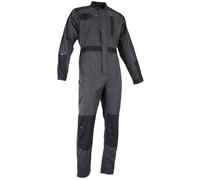 LMA Workwear 4116 POTASSIUM Combinaison simple avec fermeture bicolore au col officier, taille XS, longueur intérieure de jambe 84 cm, gris foncé/noir