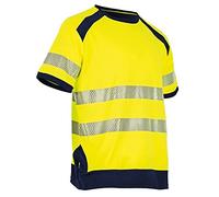 LMA Workwear 9192 Halogene T-shirt à manches courtes Jaune fluo/bleu foncé Taille S
