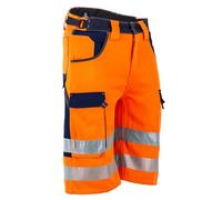 LMA Workwear Bermuda Bicolores 6101 Chandelle - Taille 44 - Orange Fluo/Bleu foncé