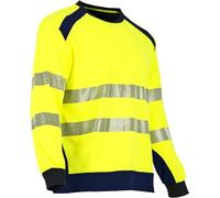 LMA Workwear CLARTE 9207 T-shirt à manches longues visible Jaune fluo/bleu foncé Taille 3XL