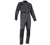 LMA Workwear Potassium 4116 Combinaison simple avec fermeture bicolore au col officier Taille XS Longueur intérieure des jambes 84 cm Gris foncé/noir