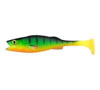 LMAB KØFI Perch Shad - Tout Tailles et Couleurs - leurre Souple - 7, 11, 14, 18 & 23 cm, leurre Peche, shad leurre Souple, leurre carnassier (9 cm, Firetiger)