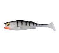 LMAB KØFI Perch Shad - Tout Tailles et Couleurs - leurre Souple - 7, 11, 14, 18 & 23 cm, leurre Peche, shad leurre Souple, leurre carnassier (7 cm, White Tiger)