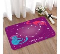 LMaFCaIGU Tapis de Porte Paillasson Interieur et Extérieur Antidérapant Absorbant,Affiche Cosmique pour l'amour avec des Chats-astronautes déguisés Flottant dans l'espace,40x60cm