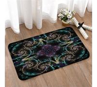 LMaFCaIGU Tapis de Porte Paillasson Interieur et Extérieur Antidérapant Absorbant,Affiche sur Toile Mandala Spirale Mystique aux Tons Sombres et Lumineux Fractal,40x60cm