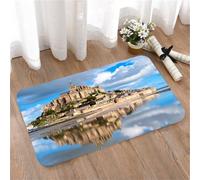 LMaFCaIGU Tapis de Porte Paillasson Interieur et Extérieur Antidérapant Absorbant,Château de Chillon, Suisse Célèbre château médiéval pittoresque, lac Léman, Alpes rocheuses, Architecture,40x60cm