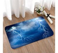 LMaFCaIGU Tapis de Porte Paillasson Interieur et Extérieur Antidérapant Absorbant,Éclairs dans Un Ciel Sombre et Nuageux Pendant Un Orage,40x60cm