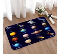 LMaFCaIGU Tapis de Porte Paillasson Interieur et Extérieur Antidérapant Absorbant,Ensemble d'icônes de planètes Style Dessin animé pour la Conception Web,40x60cm